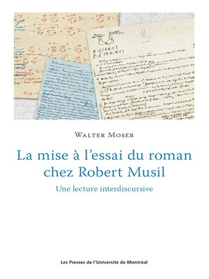 cover image of La mise à l'essai du roman chez Robert Musil
